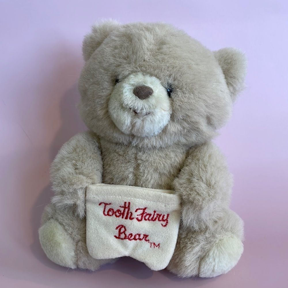 Vintage 9” Carousel by Guy Tooth Fairy Bear Plush Stuffed Animal 1983 Cream Bear